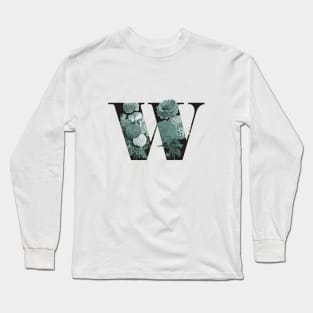 Flower Alphabet W Long Sleeve T-Shirt